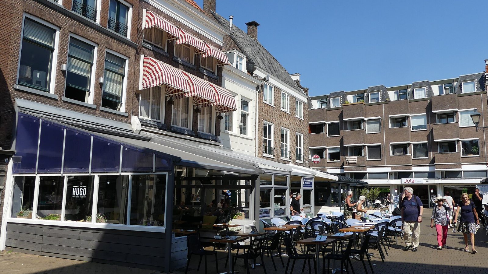 Het Spanjaardsgat in Gorinchem met de Grote Kerk